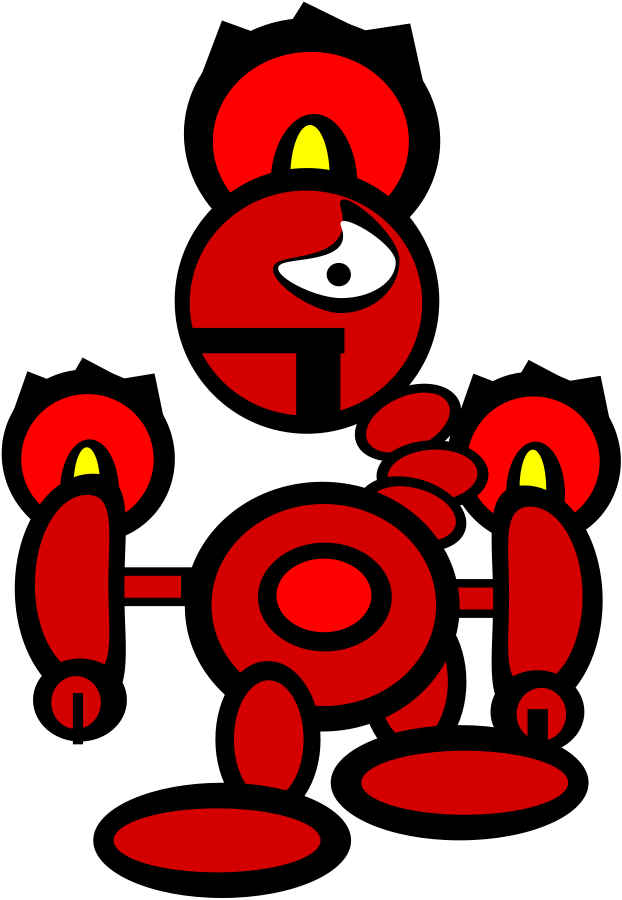 Fire Robot Clipart Png (415x600), Png Download