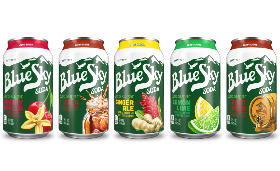 Blue Sky Zero Sugar - Blue Sky Ginger Ale, 12 Fl Oz (case Of 24) (900x550), Png Download