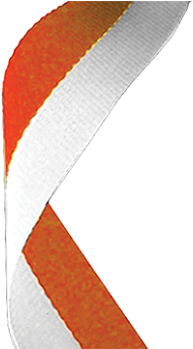 Orange/white Woven Ribbon - Black And White Ribbon (464x348), Png Download