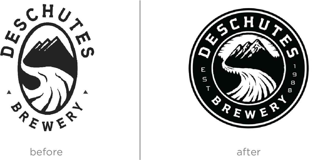 The Round Holding Shape And Reversed Type Creates More - Deschutes Brewery (1567x744), Png Download