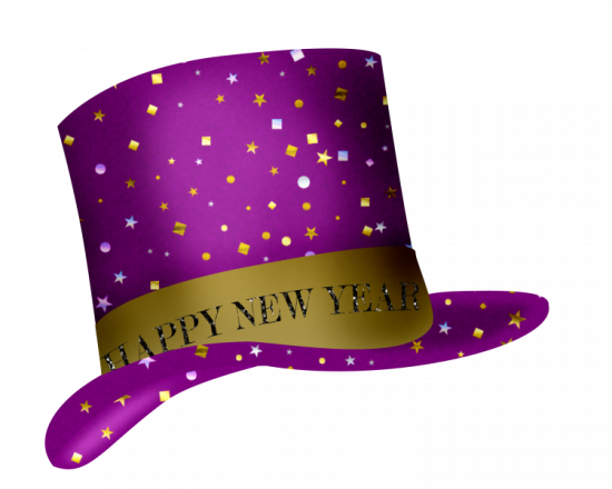 Gifs, Tubes De Ano Novo - New Years Eve Hat Clipart (550x440), Png Download