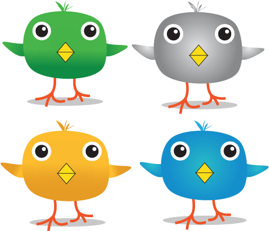 Cute Twitter Icon Pack - Clip Art (590x500), Png Download