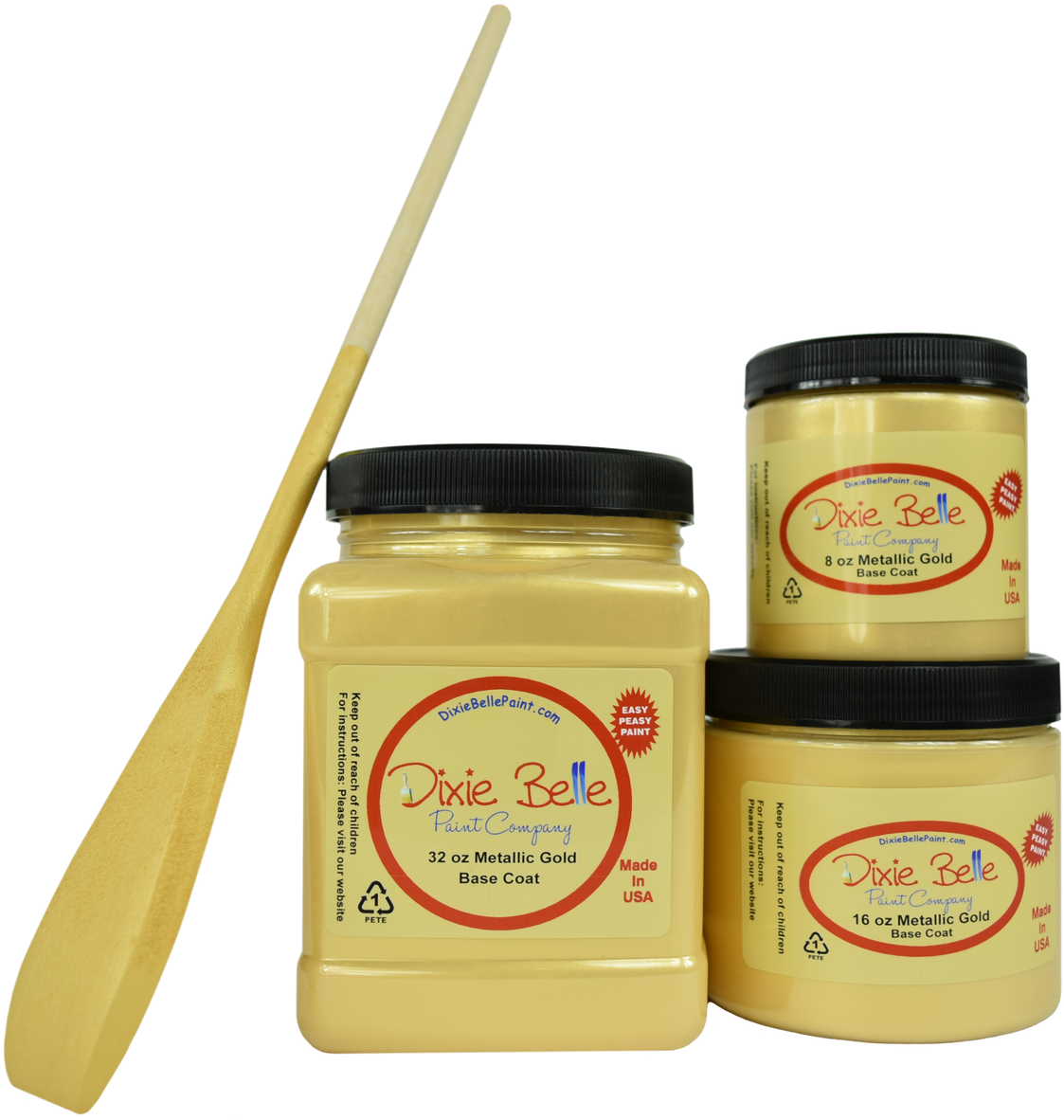 Gold Metallic Paint Basecoat - Dixie Belle Paint Company Chalk Finish Furniture Putty (1280x1280), Png Download