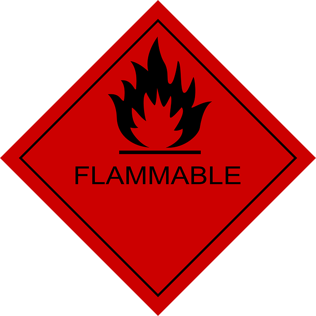 Flammable, Fire, Flame, Hazard, Sign, Warning, Red - Highly Flammable (640x640), Png Download