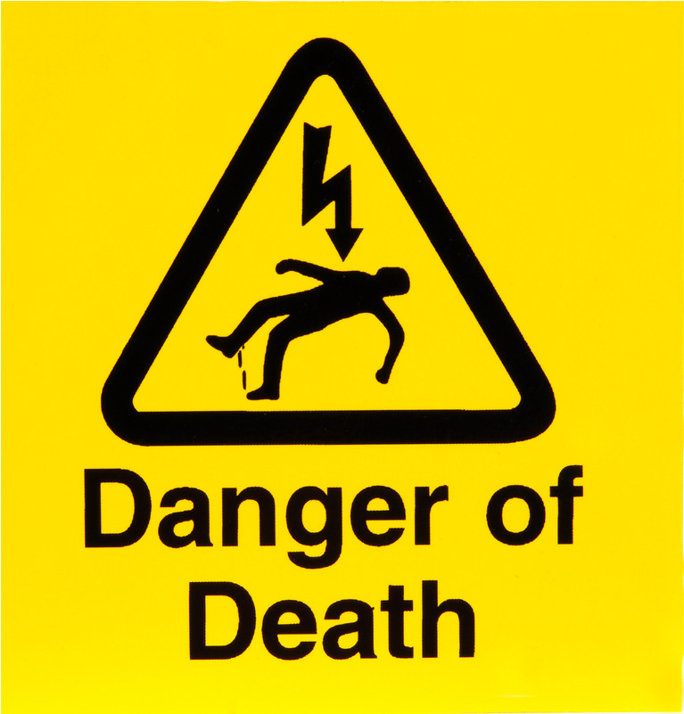 High Voltage Png - Danger Of Death Sign (960x1280), Png Download