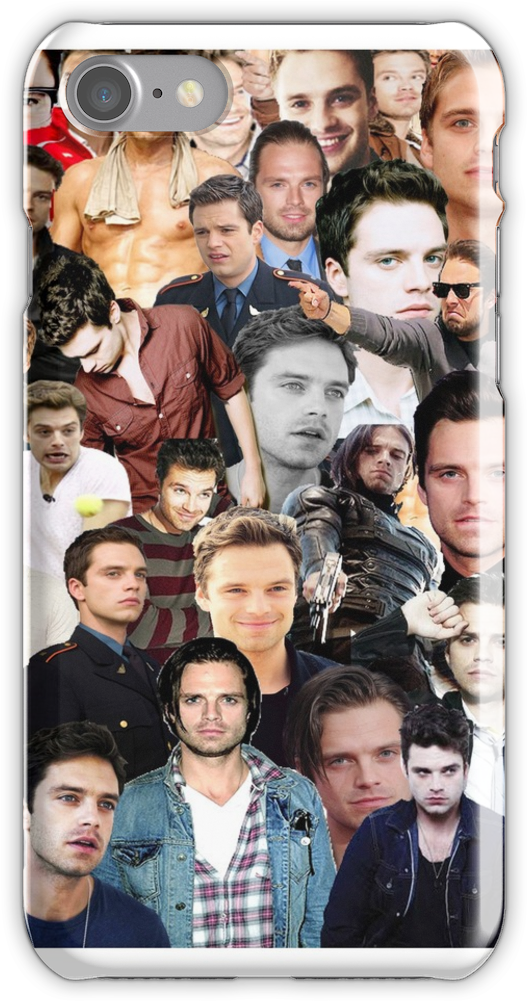 Sebastian Stan Collage Iphone 7 Snap Case - T-shirt (750x1000), Png Download