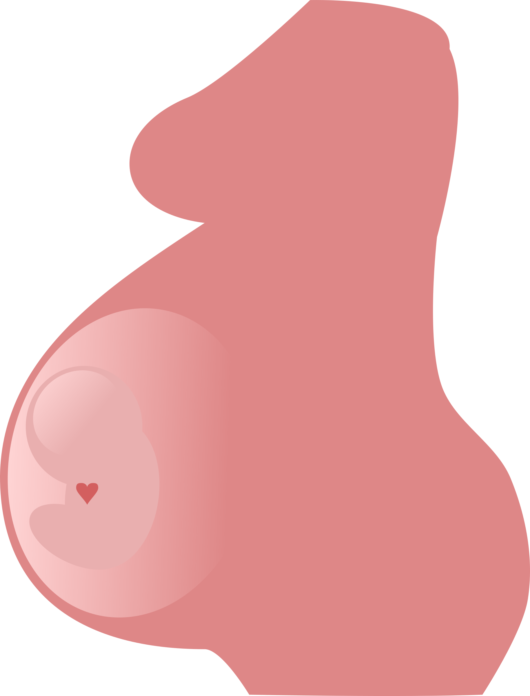 Vector Online - Clip Art Pregnant Belly (1829x2400), Png Download