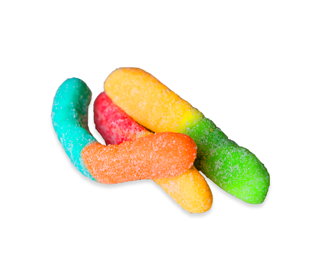 Warheads Sour Candy - Sour Gummy Worm Png (638x520), Png Download