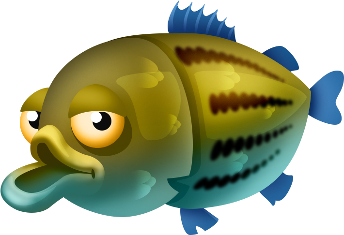 Yellow Bass - Fish (854x734), Png Download