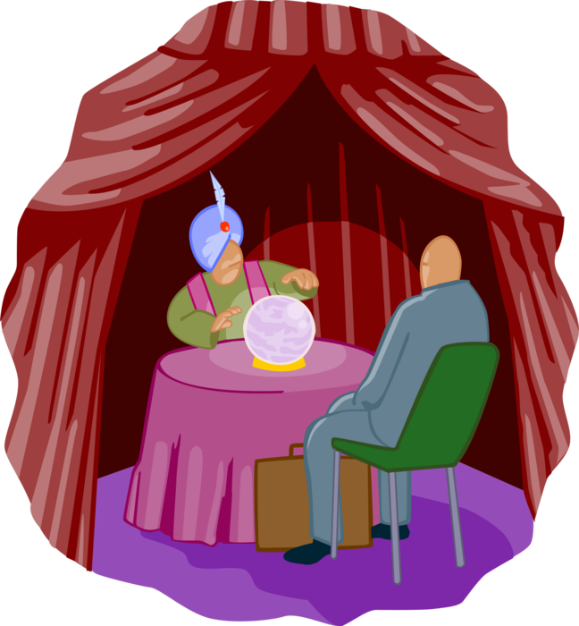 Vector Illustration Of Crystal Ball Orbuculum Glass - Fortune Teller Vector Png (648x700), Png Download