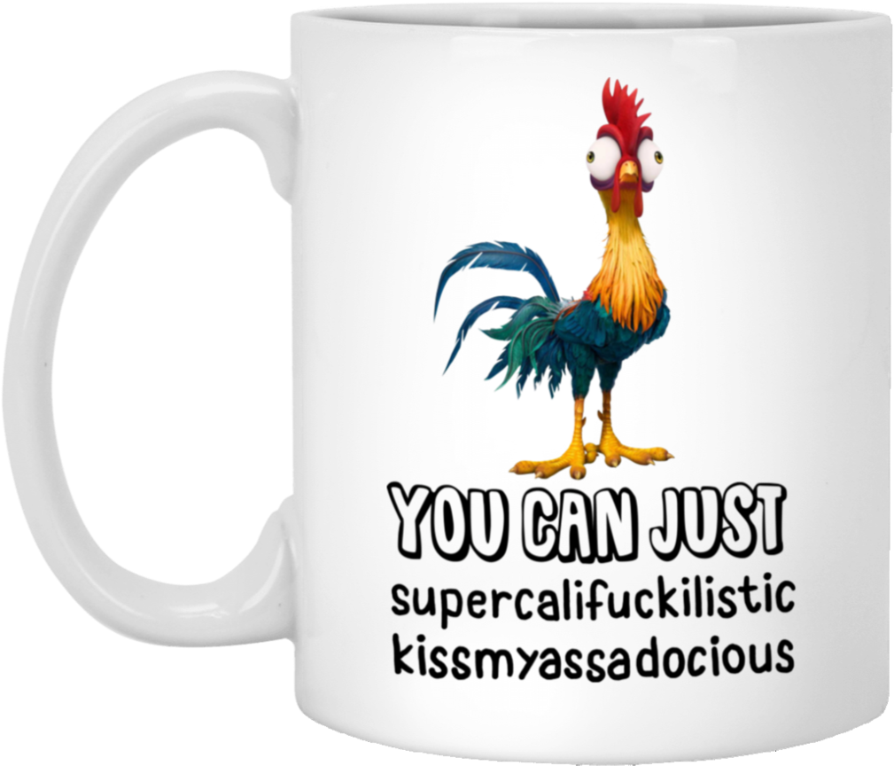 You Can Just Aw Hei Hei You Can Just Supercali Mug - Hei Hei - T-shirts - Disney Moana-maui-hei Hei-moana (1024x1024), Png Download