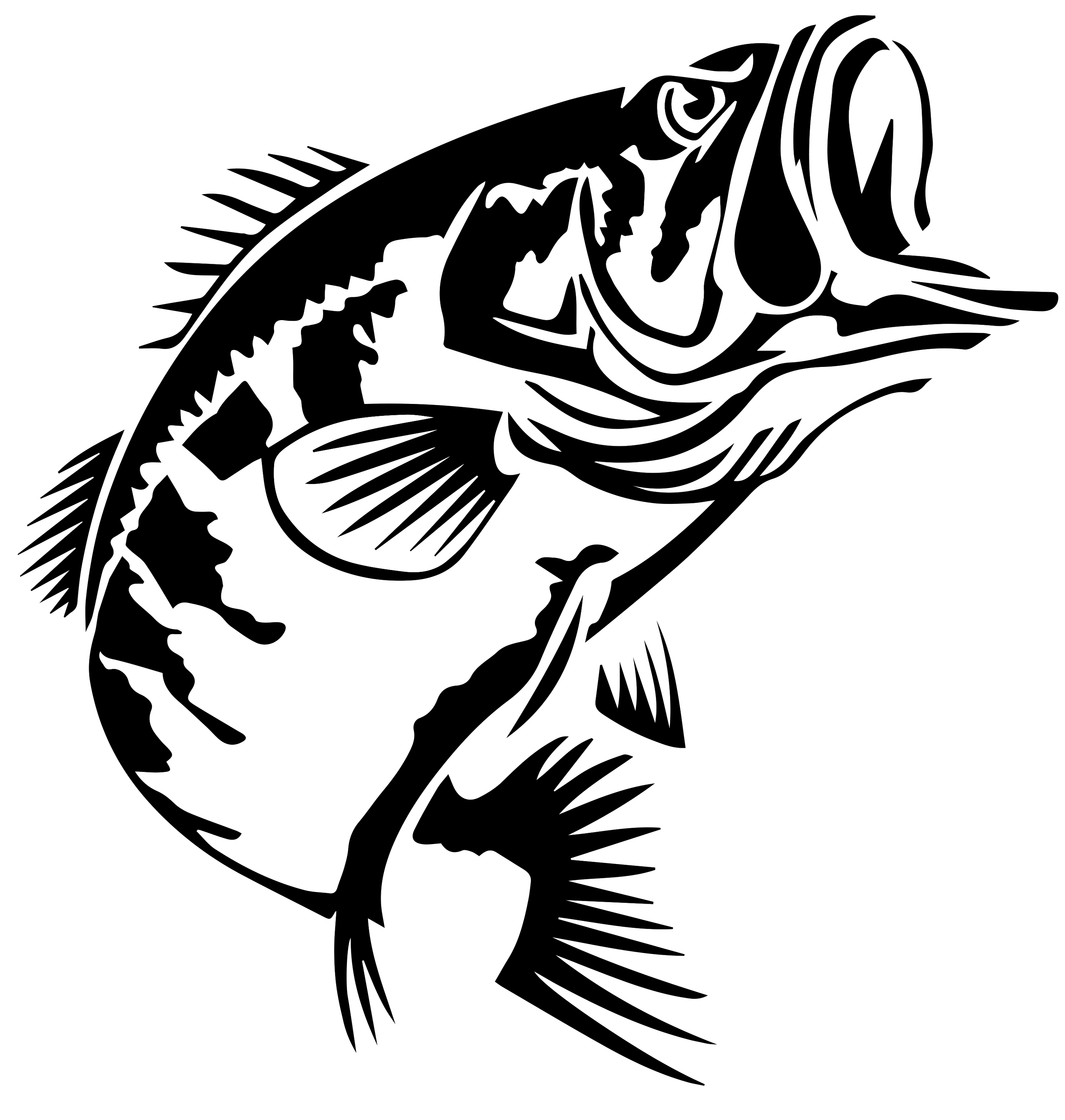 Bass Fish Respect Logo (3012x3210), Png Download