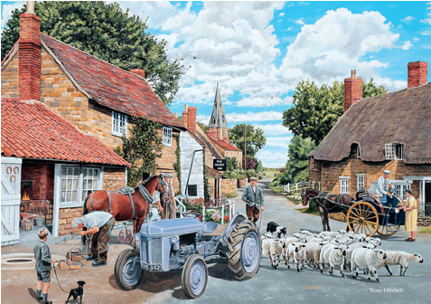 Falcon De Luxe Country Lane 500 Pieces - Falcon De Luxe - Country Lane Jigsaw Puzzle (500 Pieces) (630x335), Png Download