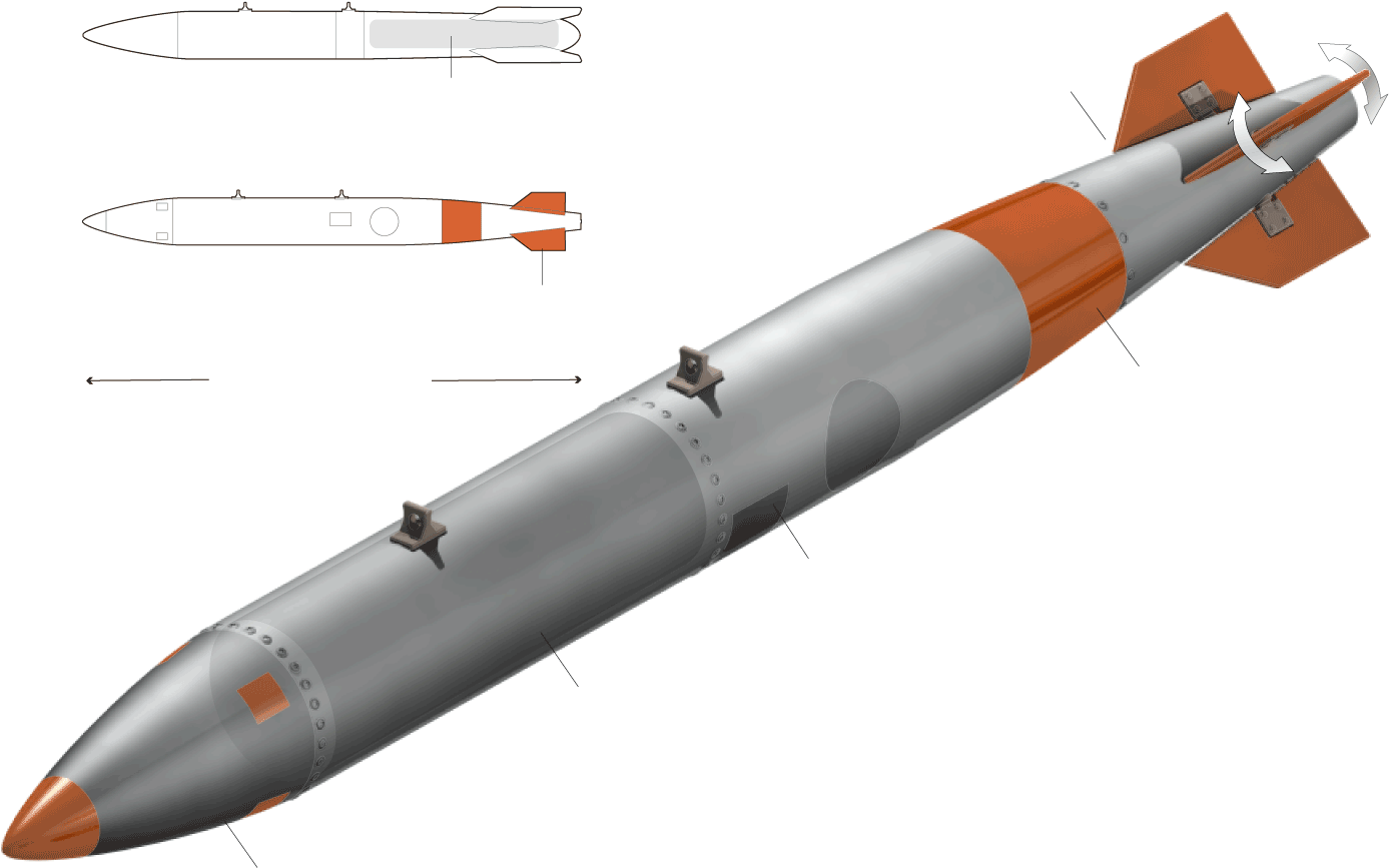 New Nuclear Weapons Designs - B61 Bomb (1440x978), Png Download
