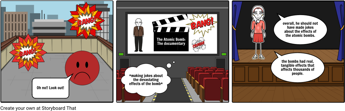 The Atomic Bomb - Cartoon (1164x385), Png Download