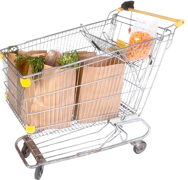 Full Shopping Cart Transparent (369x354), Png Download