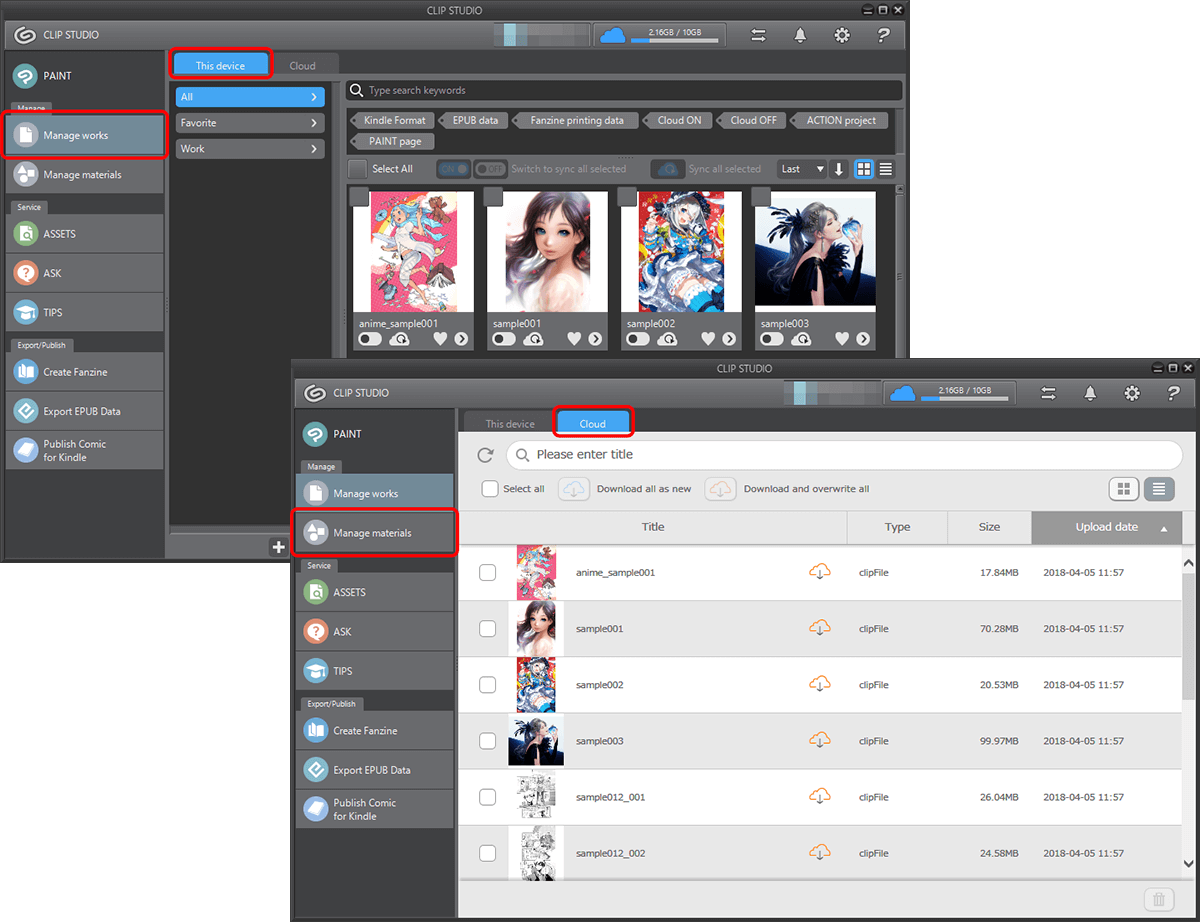 The Cloud Service Is An Online Service That Allows - Clip Studio 作品 管理 (1200x922), Png Download