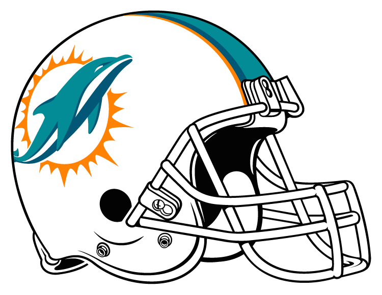 Dolphin Clipart Helmet - Miami Dolphins Helmet Logo (750x580), Png Download