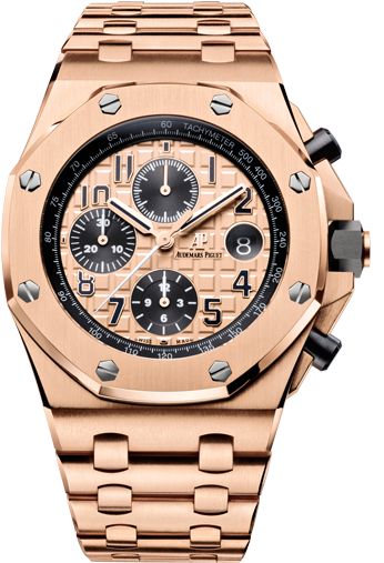 Royal Oak Offshore Chronograph, 26470or - Ap Royal Oak Offshore Gold (400x542), Png Download