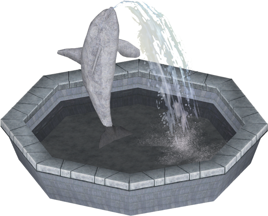 Orca Fountain - Water Feature (891x891), Png Download