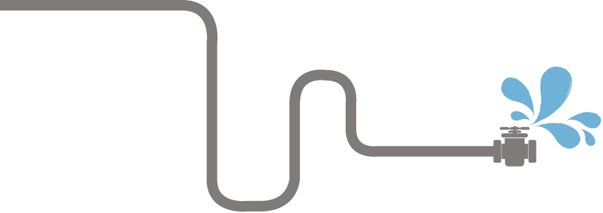 Water Pipe Png Png Black And White - Water Pipe Logo Png (860x304), Png Download
