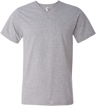 Anvil Fashion Fit V Neck T Shirt - Women's Slouchy Tee 8816 (400x500), Png Download