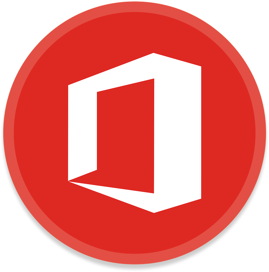 Microsoft Office Icon - Youtube Round Icon Png (1024x1024), Png Download