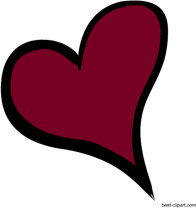 Heart With Thick Black Outline Clip Art - Heart (450x450), Png Download