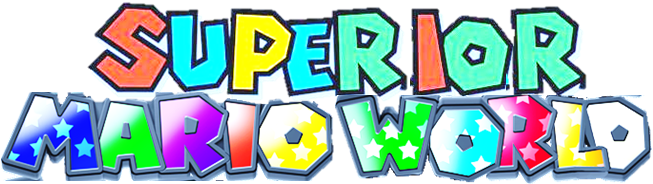 Superior Mario World Logo (666x188), Png Download