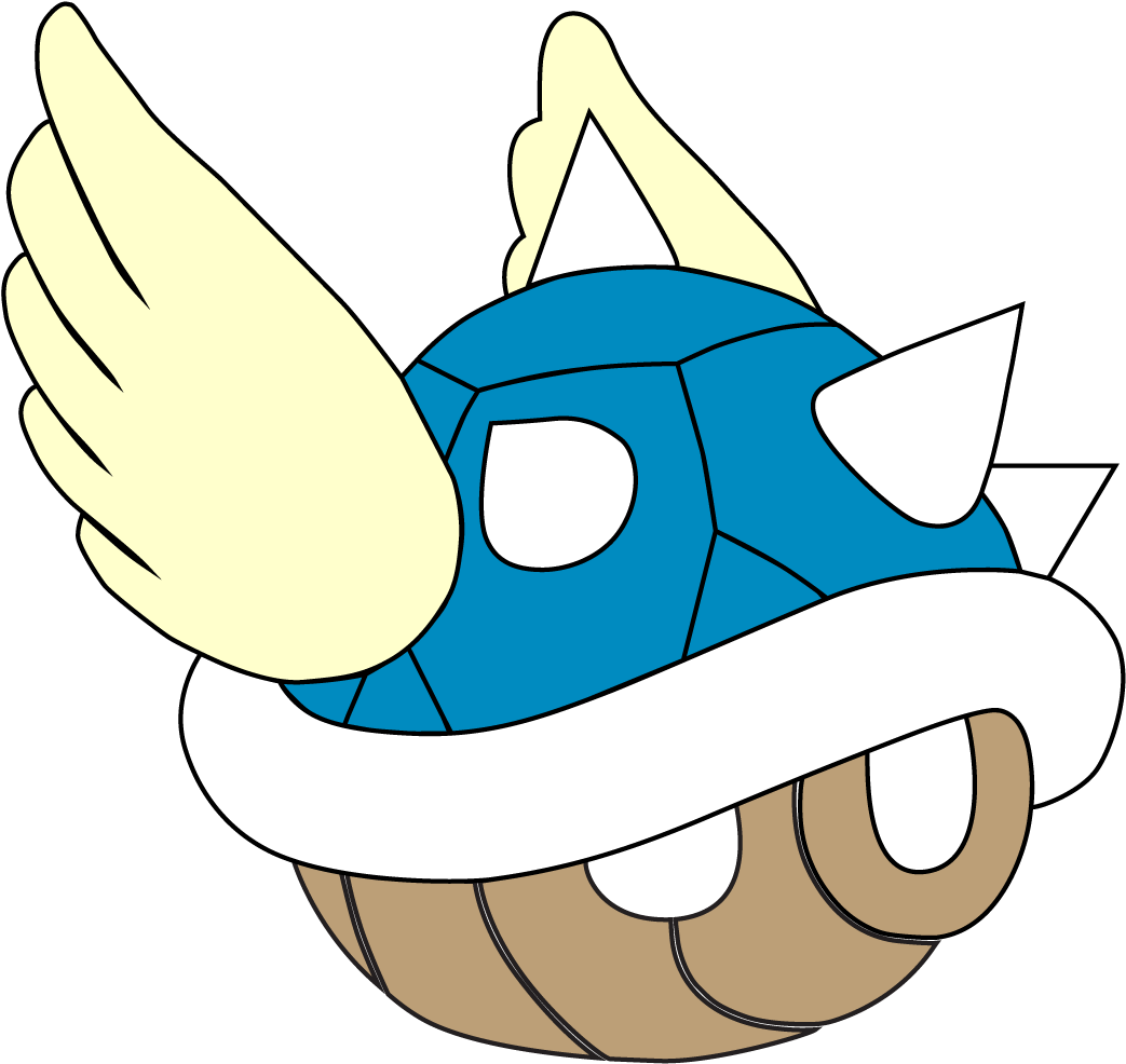 Blue By Chupacabrathing On Deviantart - Mario Kart Blue Shell Drawing (1100x1034), Png Download