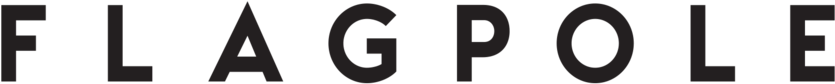 Flagpole Wordmark - Black-and-white (1000x563), Png Download