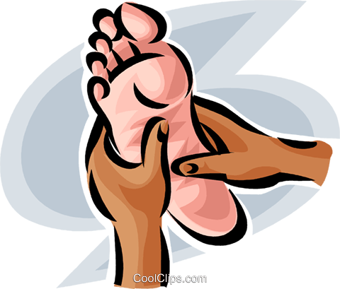 Person Receiving A Foot Massage - Foot Massage Clip Art (480x409), Png Download