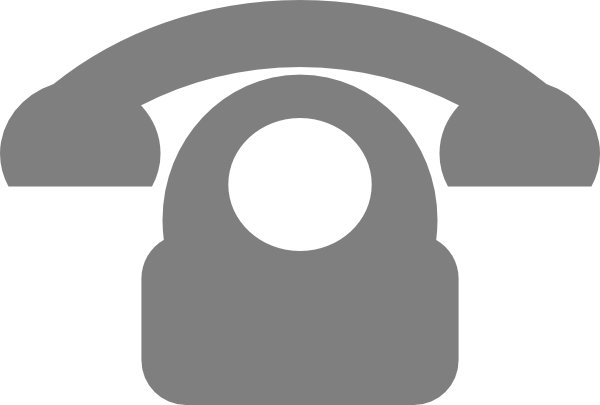 Telephone Clipart Telephone Symbol - Phone Icon Grey (600x405), Png Download