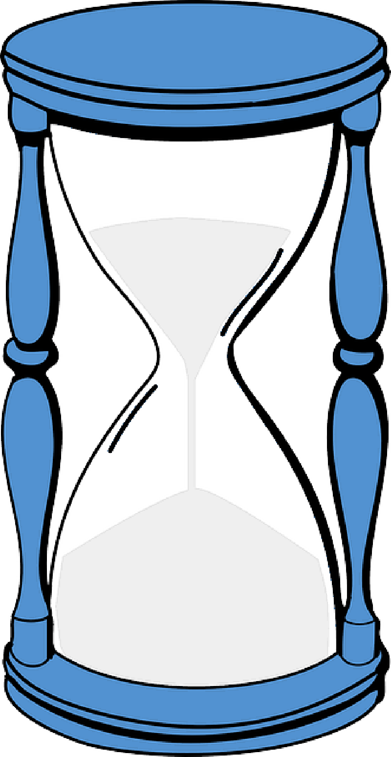 Glass, Cartoon, Time, Hour, Clock, - Hourglass Clipart (800x1546), Png Download