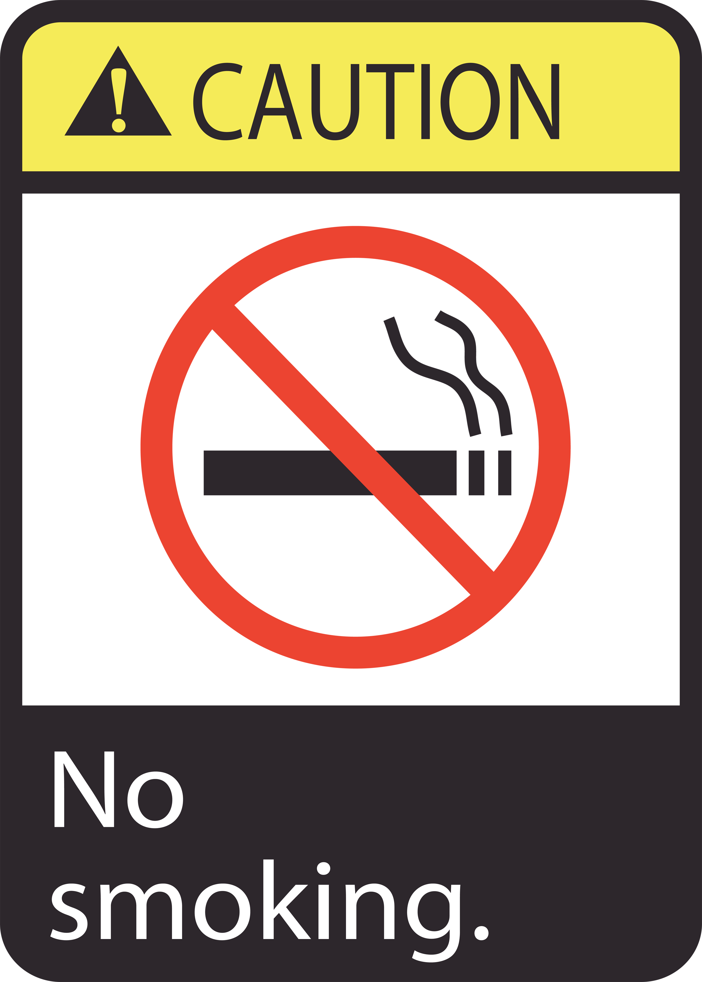 Quit Smoking Png - No Smoking Disciplinary Action (2400x3356), Png Download