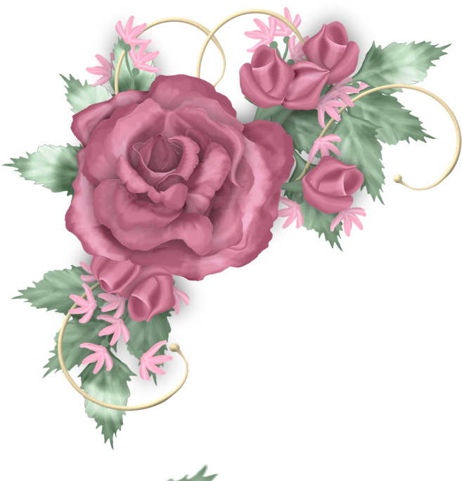 Flower Borders, Rose Pictures, Real Flowers, Beautiful - Png Flower Silver Pink (500x500), Png Download