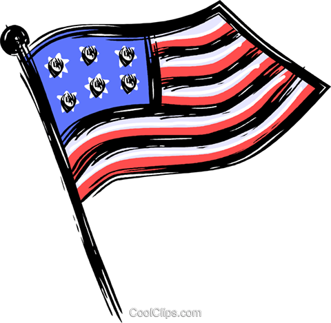 Bandeira Americana Livre De Direitos Vetores Clip Art - Bandeira Americana Vetor Png (480x469), Png Download