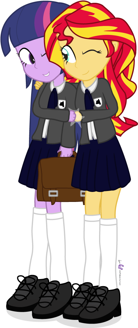 Dm29, Clothes, Equestria Academy, Equestria Girls, - Sunset Shimmer School Girl (500x1075), Png Download
