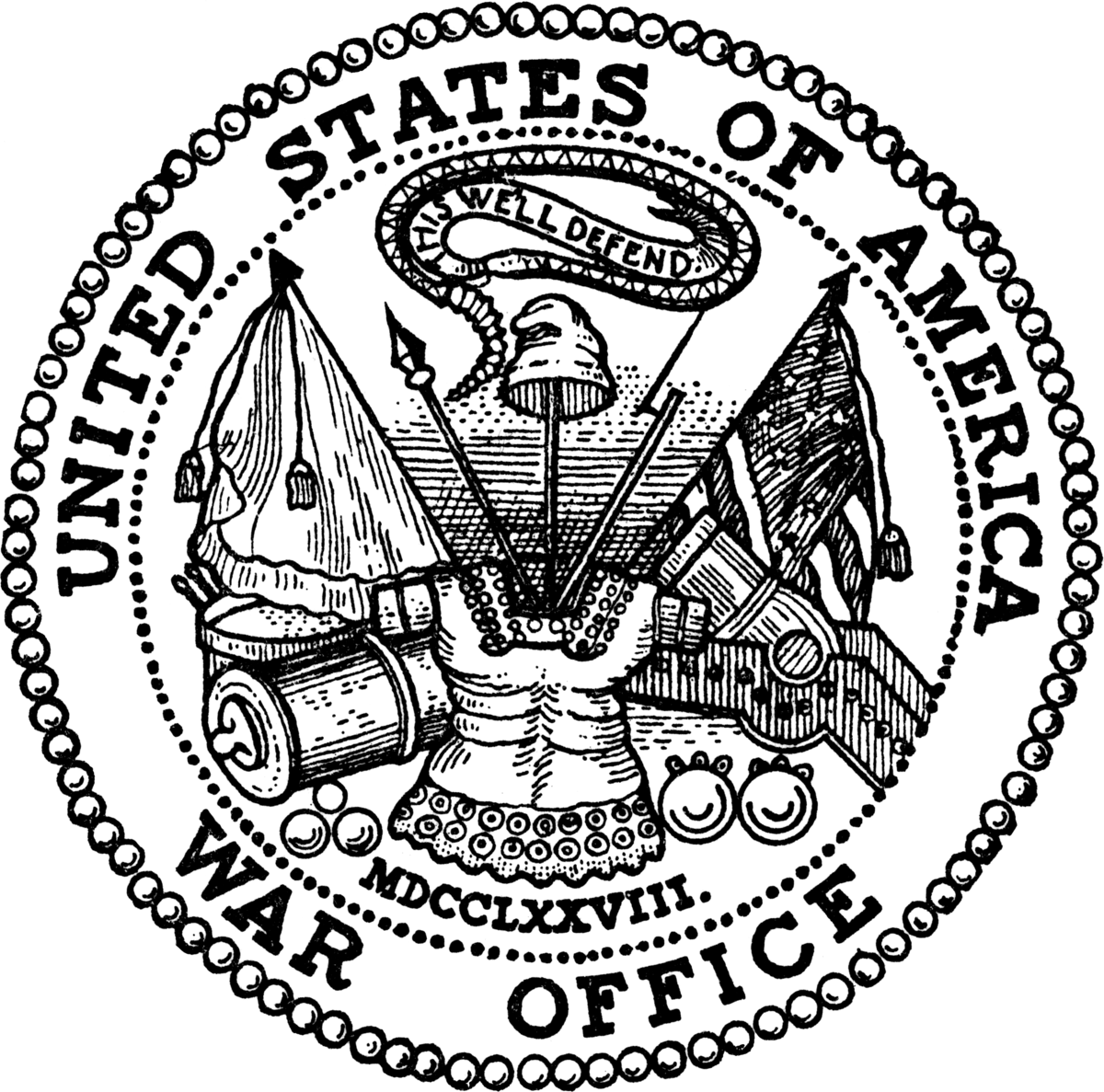 Secretário Da Guerra Dos Estados Unidos Wikipédia, - Department Of War Logo (1200x1187), Png Download