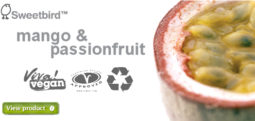 Sweetbird Mango Passionfruit Smoothie - Vegetarians' International Voice For Animals (535x249), Png Download