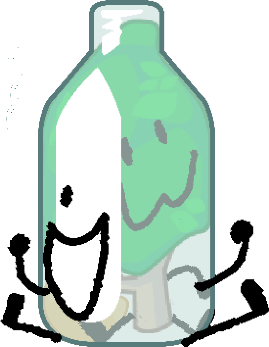 Bottle With Tree Inside Lol - Bfb Bottle X Tree (550x708), Png Download