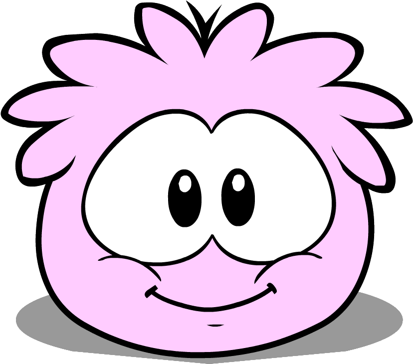 Pink Puffle - Club Penguin Para Dibujar (885x751), Png Download