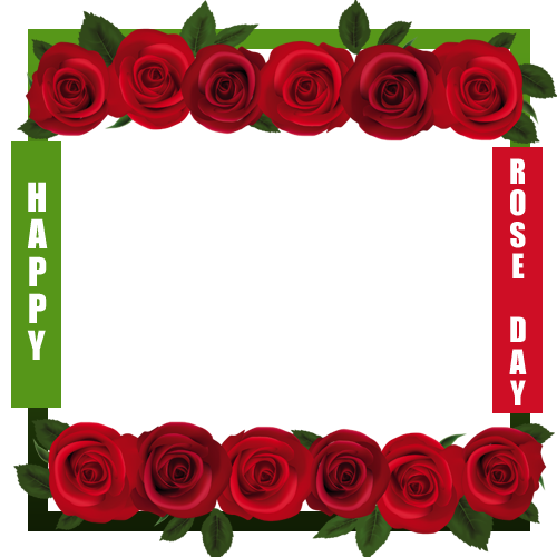 Happy Rose Day Frame (500x500), Png Download