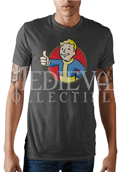 Fallout Vault Boy Mens T-shirt - Htc Vive Eco Black Vr Goggles (pc) (600x600), Png Download