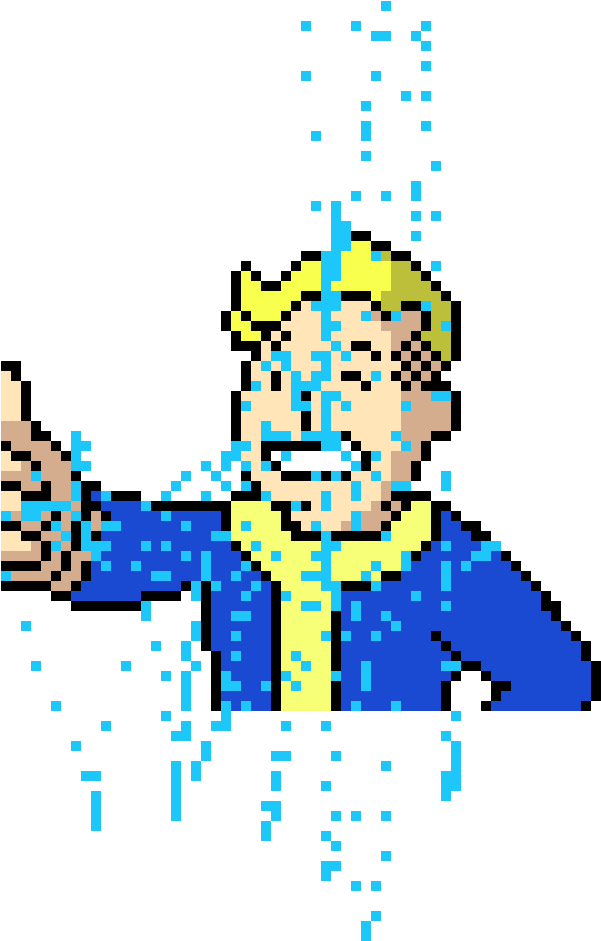 Vault Boy - Hama Beads Fallout 4 (710x1070), Png Download
