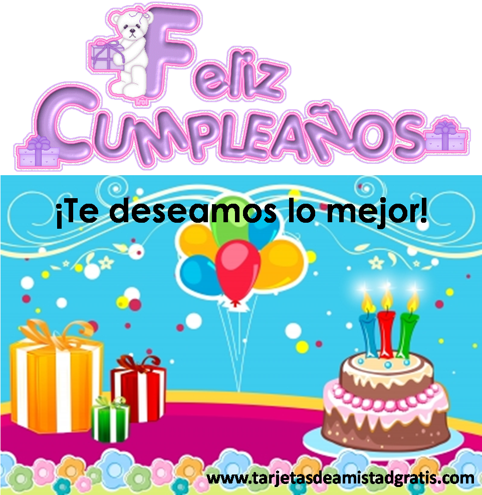 Free With Tarjetitas De Cumpleaos Gratis - Feliz Cumpleaños (971x996), Png Download
