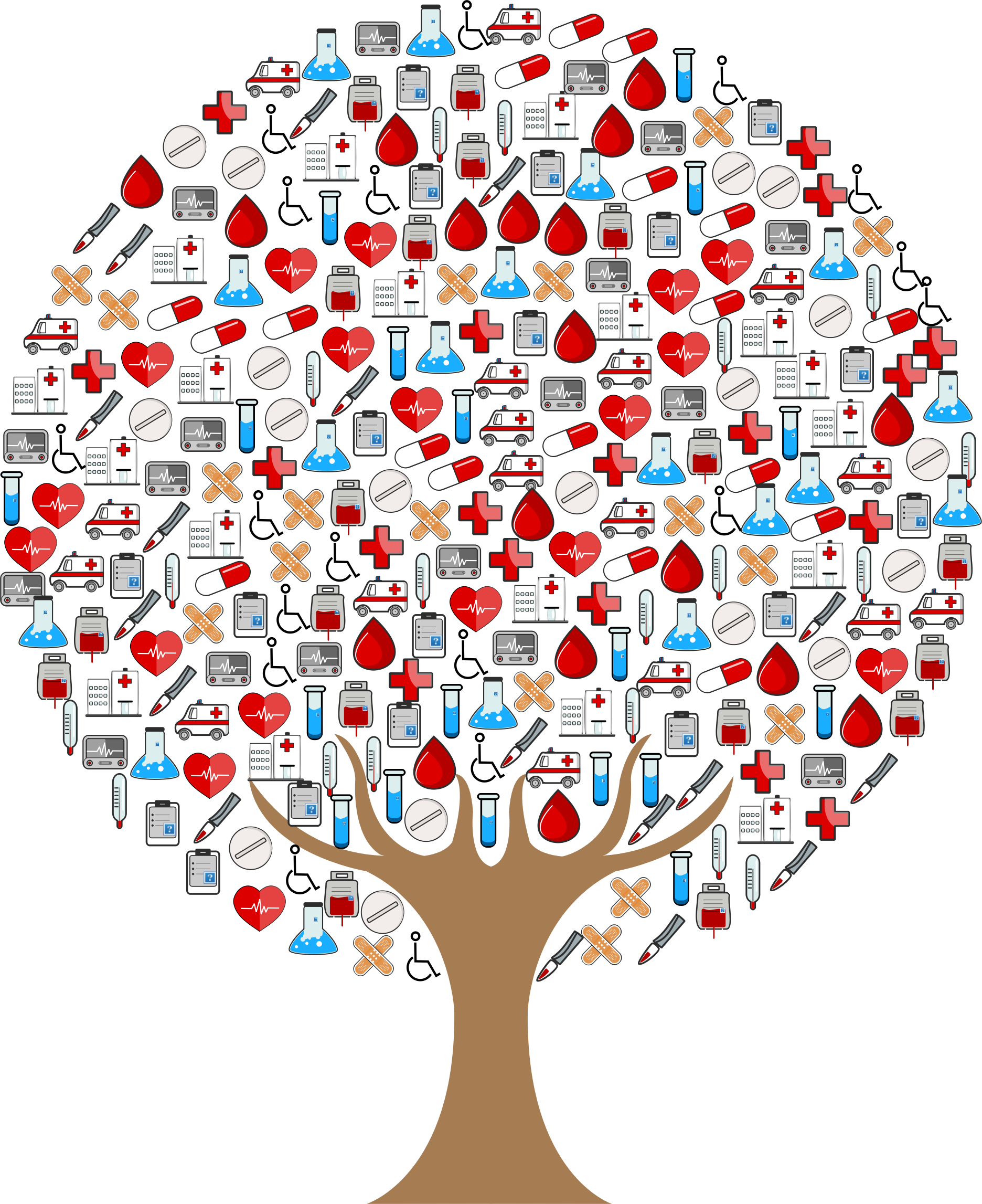 This Free Icons Png Design Of Medical Icons Tree (1872x2294), Png Download