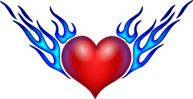 Clipart Info - Burning Heart (640x329), Png Download