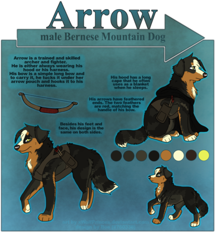 Arrow The Archer - Guard Dog (446x479), Png Download
