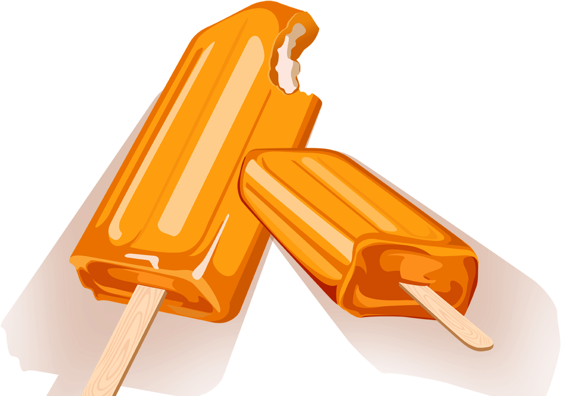 Orange Ice Cream Clipart - Orange Background (1242x810), Png Download